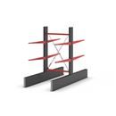 Grenställ Attillo, dubbelsidig, HxB 2000 x 1000 mm, arm 1000 mm, grundsektion