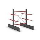 Grenställ Attillo, dubbelsidig, HxB 2000 x 1500 mm, arm 1000 mm, grundsektion