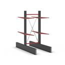 Grenställ Attillo, dubbelsidig, HxB 2500 x 1000 mm, arm 1000 mm, grundsektion