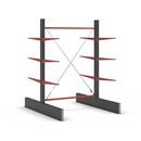 Grenställ Attillo, dubbelsidig, HxB 3000 x 2000 mm, arm 1000 mm, grundsektion