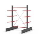 Grenställ Attillo, dubbelsidig, HxB 3000 x 2000 mm, arm 1000 mm, grundsektion