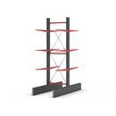 Grenställ Attillo, dubbelsidig, HxB 3500 x 1000 mm, arm 1000 mm, grundsektion