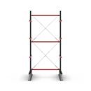 Grenställ Attillo, dubbelsidig, HxB 3500 x 1500 mm, arm 600 mm, grundsektion