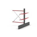 Grenställ Attillo, dubbelsidig, HxB 2000 x 1500 mm, arm 1000 mm, utbyggnadssektion