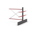 Grenställ Attillo, dubbelsidig, HxB 2000 x 2000 mm, arm 1000 mm, utbyggnadssektion