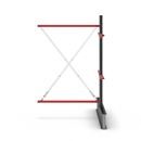 Grenställ Attillo, dubbelsidig, HxB 2500 x 1500 mm, arm 600 mm, utbyggnadssektion