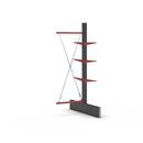 Grenställ Attillo, dubbelsidig, HxB 3000 x 1000 mm, arm 600 mm, utbyggnadssektion