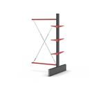 Grenställ Attillo, dubbelsidig, HxB 3000 x 1500 mm, arm 600 mm, utbyggnadssektion