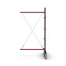 Grenställ Attillo, dubbelsidig, HxB 3000 x 1500 mm, arm 600 mm, utbyggnadssektion