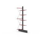 Grenställ Attillo, dubbelsidig, HxB 4000 x 1000 mm, arm 1000 mm, utbyggnadssektion
