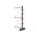 Grenställ Attillo, dubbelsidig, HxB 4000 x 1500 mm, arm 600 mm, utbyggnadssektion