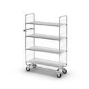 Hyllvagn Ven, LxBxH 1195x470x1590 mm, 4 hyllplan