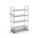 Hyllvagn Ven, LxBxH 1195x470x1590 mm, 4 hyllplan